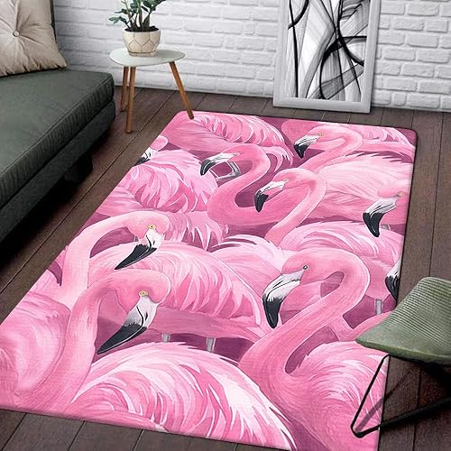 Vista 14 de Alfombra de flamenco rosa, tapete de bienvenida de verano, para exteriores, interiores, para camping, baño, piscina, aula, hotel, barbería, regalos