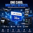 Moconi™ 32GB Memory Card with SD Adapter, Grade U-3/A1/V30 Class 10, Up to 70 Mbps Reading & 150 Mbps Writing Speed with High Performance of Data Transfer (32, GB) gallery image