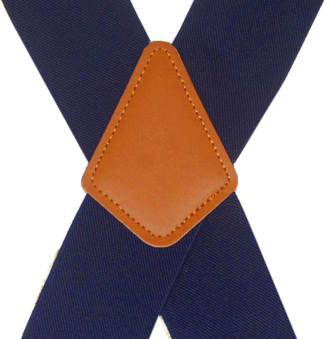 Men's Suspenders X Back 2 Inches Wide with Extra Heavy Clips Adjustable Braces for Men Suspender - Image 2