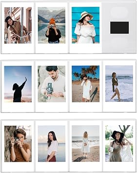 2x3 Acrylic Fridge Magnetic Frame for Instax Mini EVO/12/11/SE/Liplay/41/40/99/90 Films, Photo Frame Refrigerator Magnet Frame, 3 Inch Picture Clear Display Frame - 4-grid3 Packs