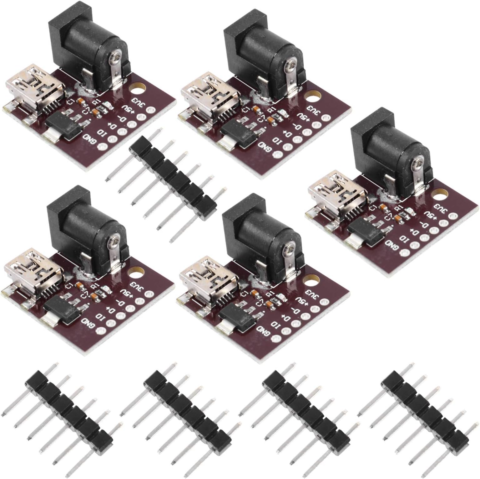 – HWWGSH USB Charger USB Power Interface Module Micro USB Interface Power Adapter Board 5V Module with Male Pin Header for Home Industrial Construction Electrical Accessory Adjustable Power Supply
