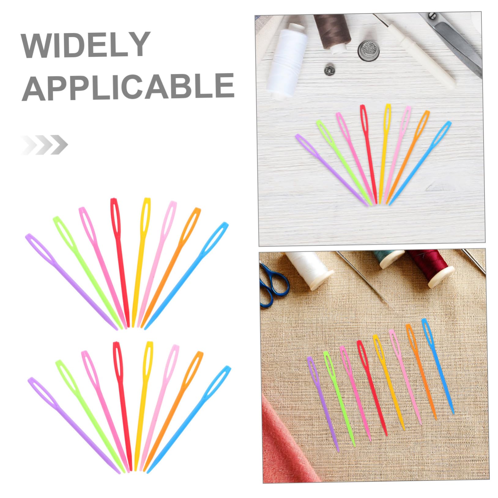 Gatuida 2000 Piezas Agujas de Plástico para Hilo de Agujas de Coser Grandes de Ojo para Manualidades de Plástico para Coser Mano