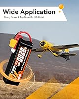 Vista 5 de Hilldow 3S 5200mAh Lipo Battery 80C 11.1V RC Battery Soft Case con conector XT60 para vehículos RC Drone RC Car Trucks (2 paquetes)