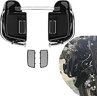 Vista 87 de Moto Onfire River Rock Gray (brillante) carenados inferiores aptos para H-D Touring Street Road King Glide FLTR 2014-2023, kits de calentadores