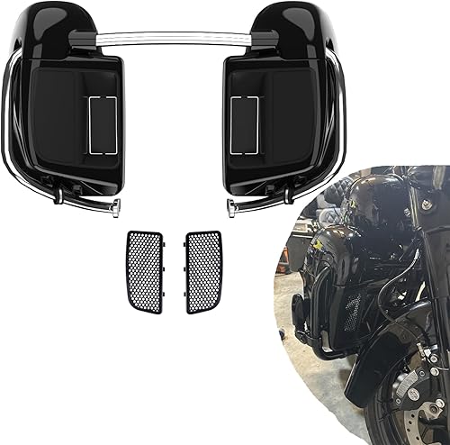 Miniatura 87 de Moto Onfire River Rock Gray (brillante) carenados inferiores aptos para H-D Touring Street Road King Glide FLTR 2014-2023, kits de calentadores