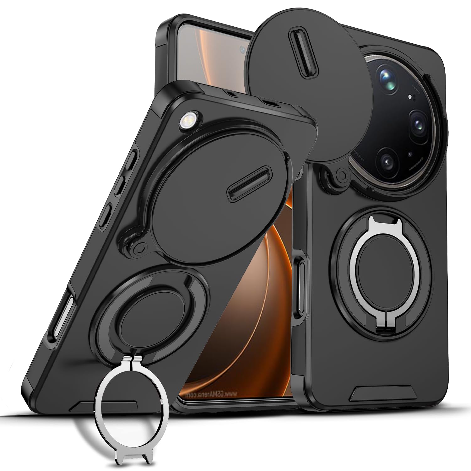 Compatible with Oppo Find X9 Ultra Case with Stand, Heavy Duty Shockproof Magnetic Phone…