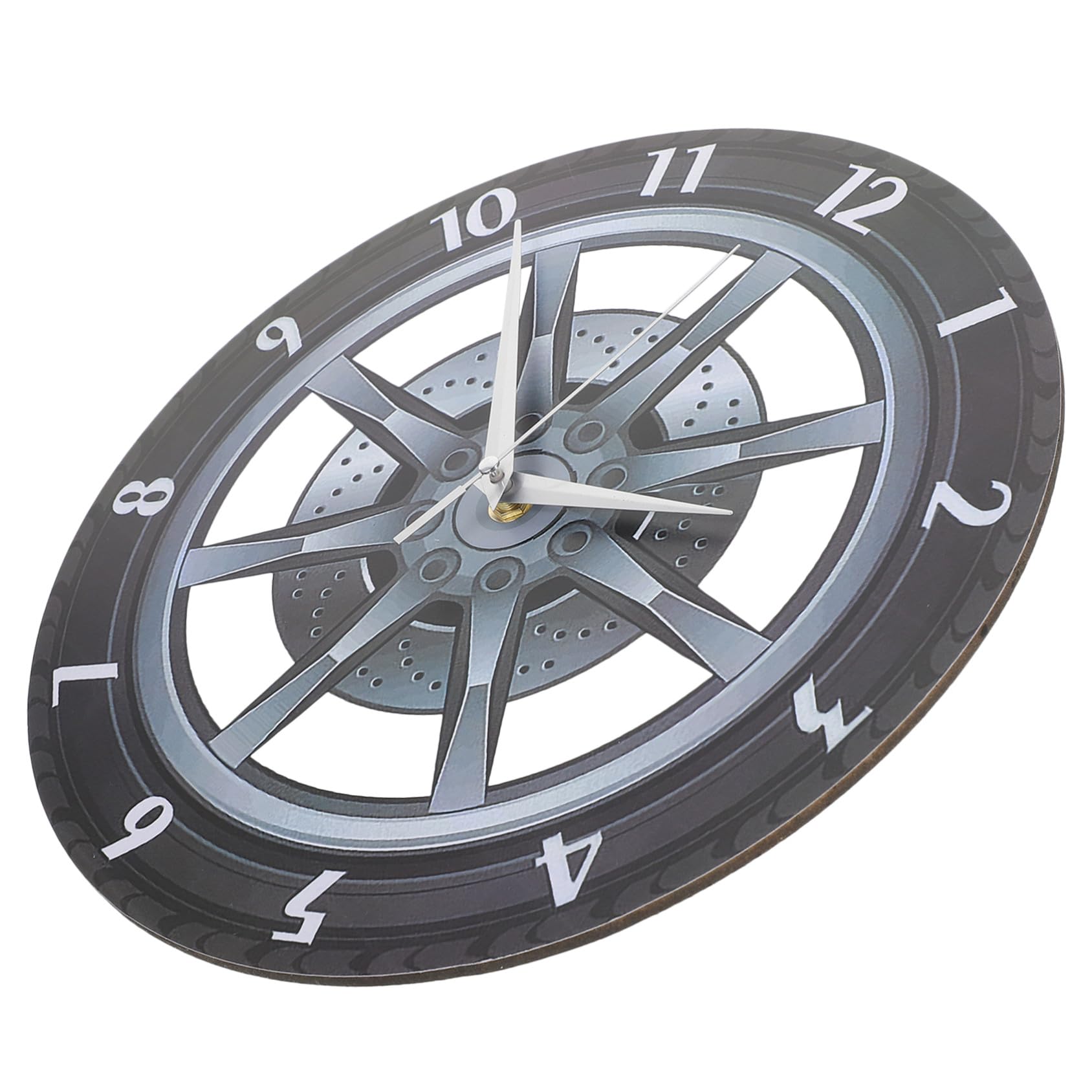 Horloge murale 3d silencieuse mécanique de précision en acrylique brillant jante