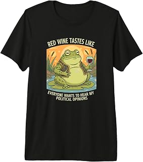 Frog Red Wine Alcohol Politics Sarcasm Premium Tri-Blend T-Shirt