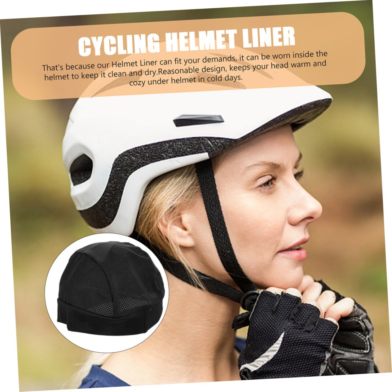 Gogogmee 2pcs Breathable Cycling Helmet Liner Hat for Sports Windproof Uv Wrap Lightweight Comfortable Cover for Outdoor Activities Like Cycling and Mountaineering