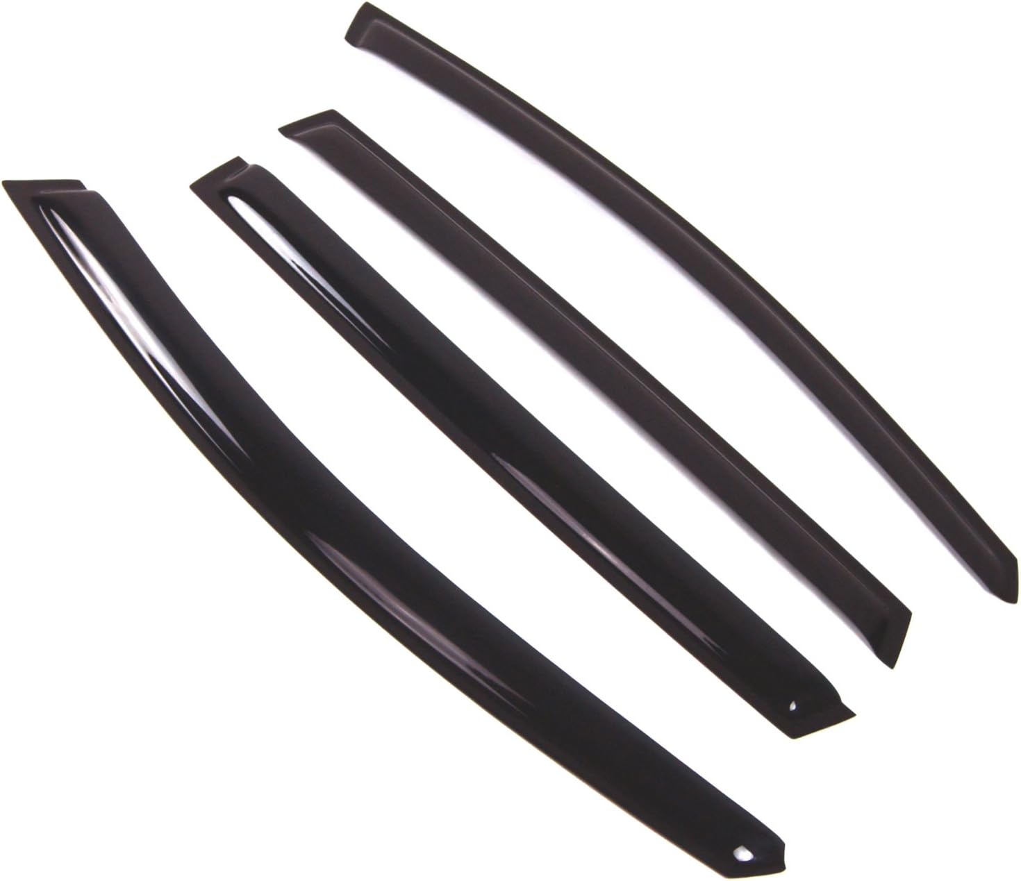 Tuningpros WD2-523 Dark Smoke 4 Pcs Set Window Visor (Outside Mount) Deflector Rain Guard Compatible with 2006-2014 Subaru B9 Tribeca