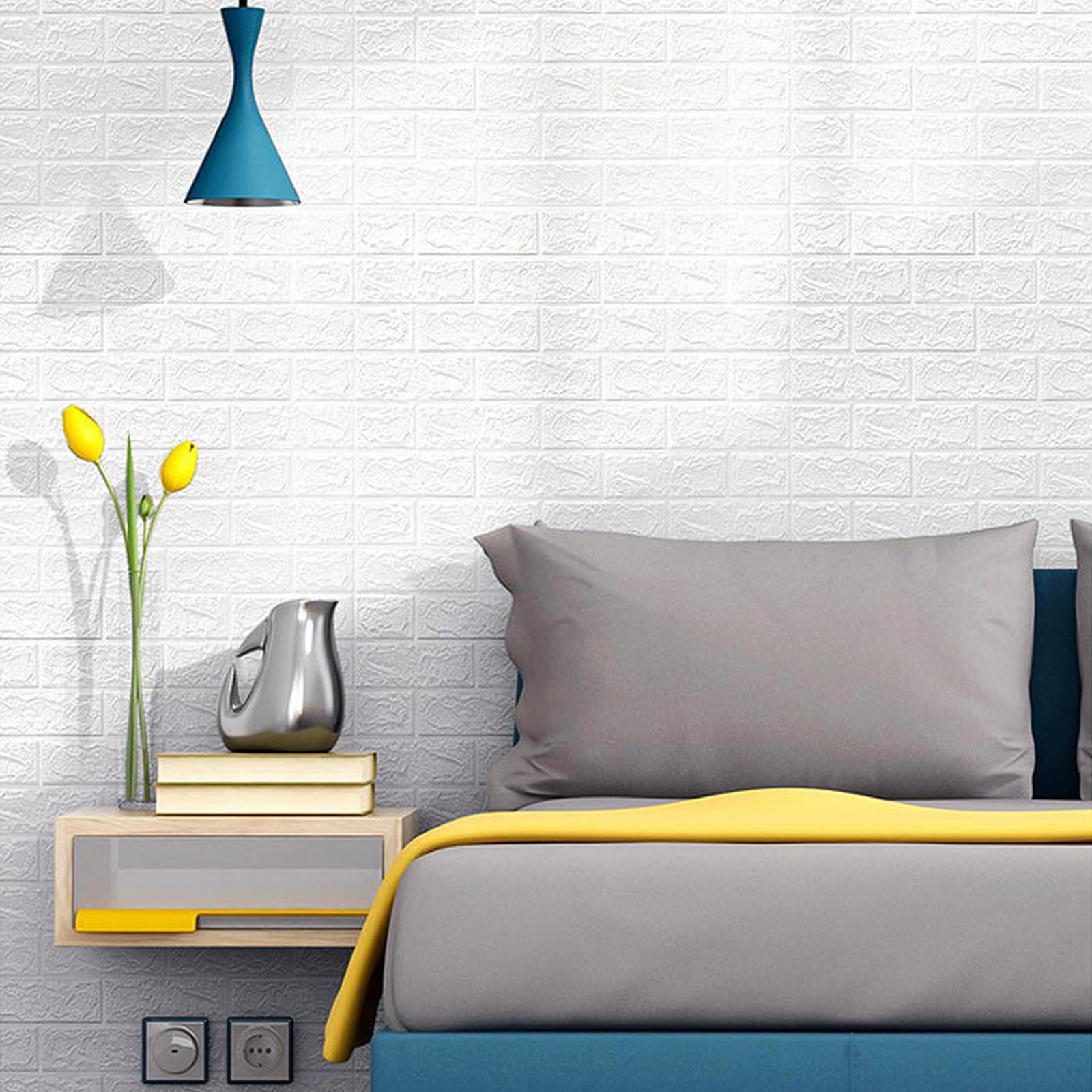  Stickers Muraux 3D Autocollants Aspect Brique/pierre – PVC Imperméable 60x30 Cm – Décoration Moderne