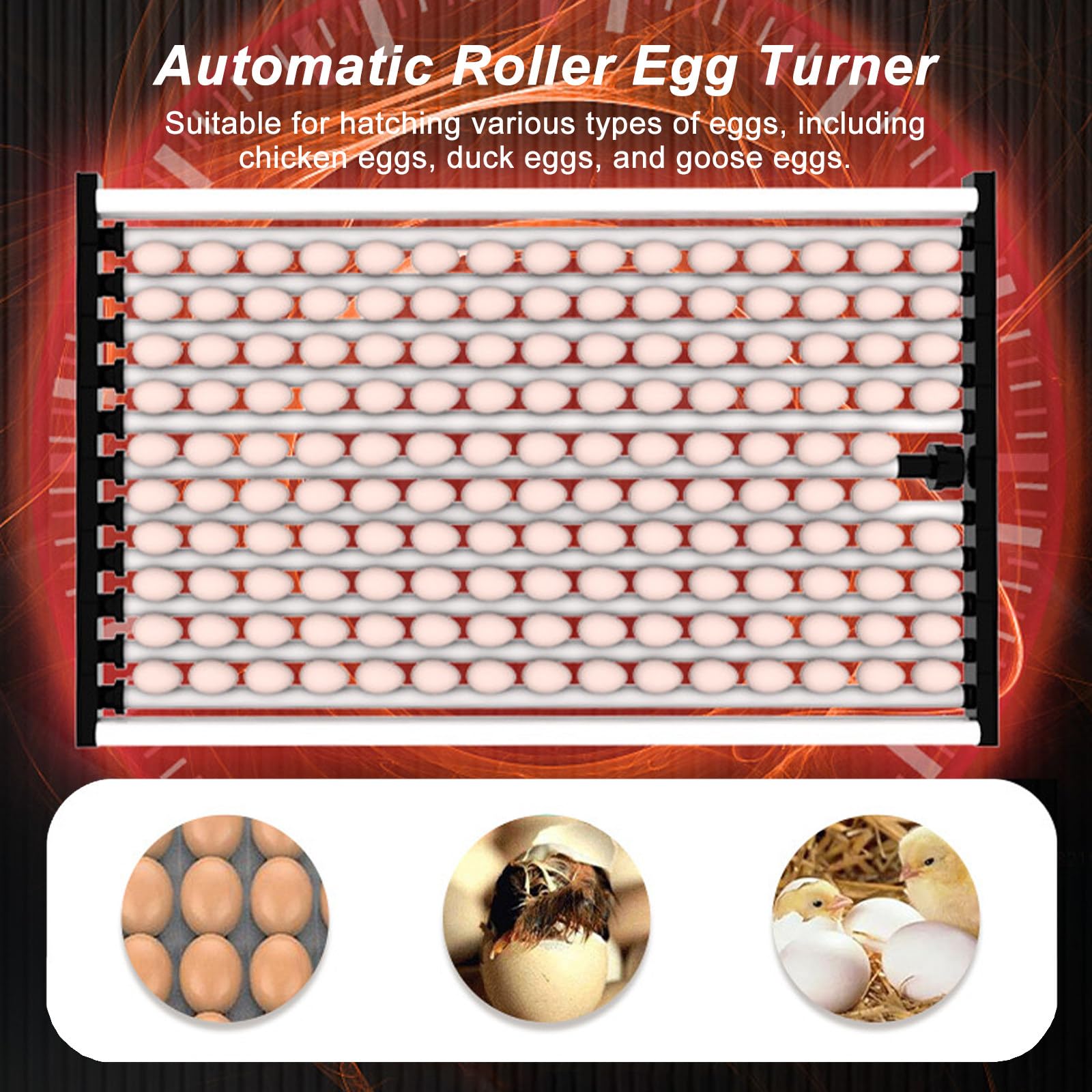 Incubadora de huevos con giro, control de humedad y monitor LED para incubar huevos de gallina