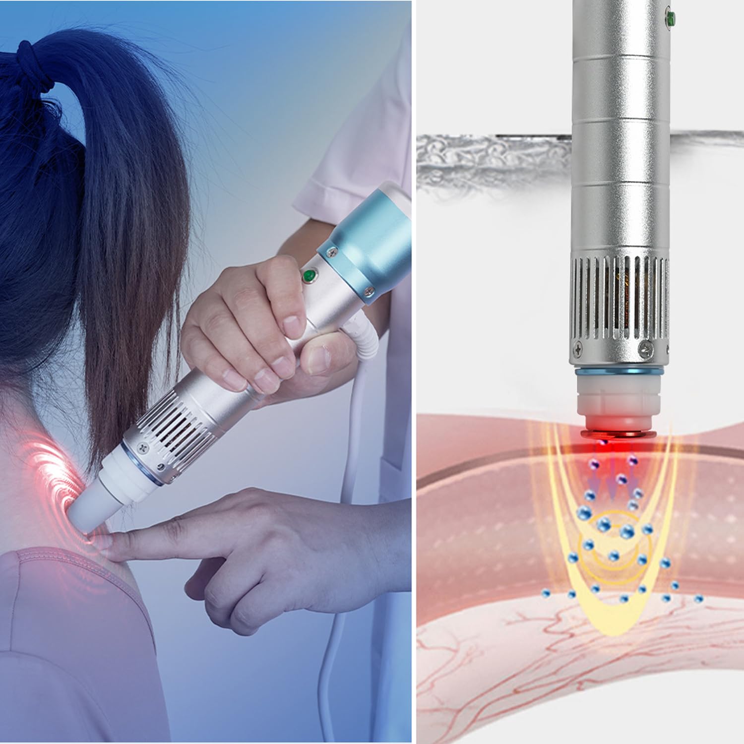 Extrakorporales Stoßwellentherapiegerät, Stoßwellentherapie Gerät ED, V100 Stoßwellen Schmerztherapie ESWT Professionelle Physiotherapie Massagegerät für Zuhause Spa Salon