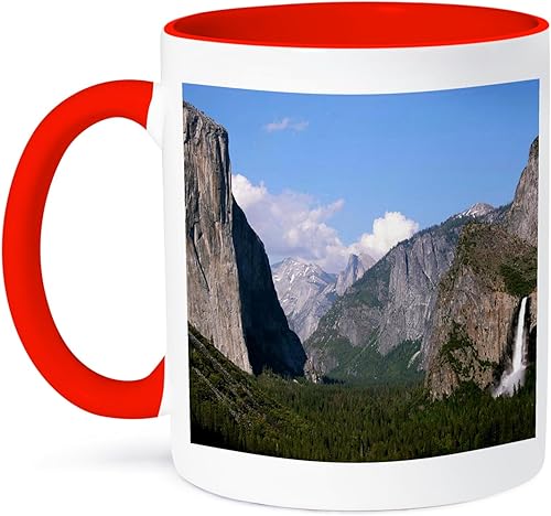Miniatura 9 de 3dRose mug_36441_4 "El Capitan and Bridalveil Falls in Yosemite National Park" Taza negra de dos tonos, 11 onzas, multicolor