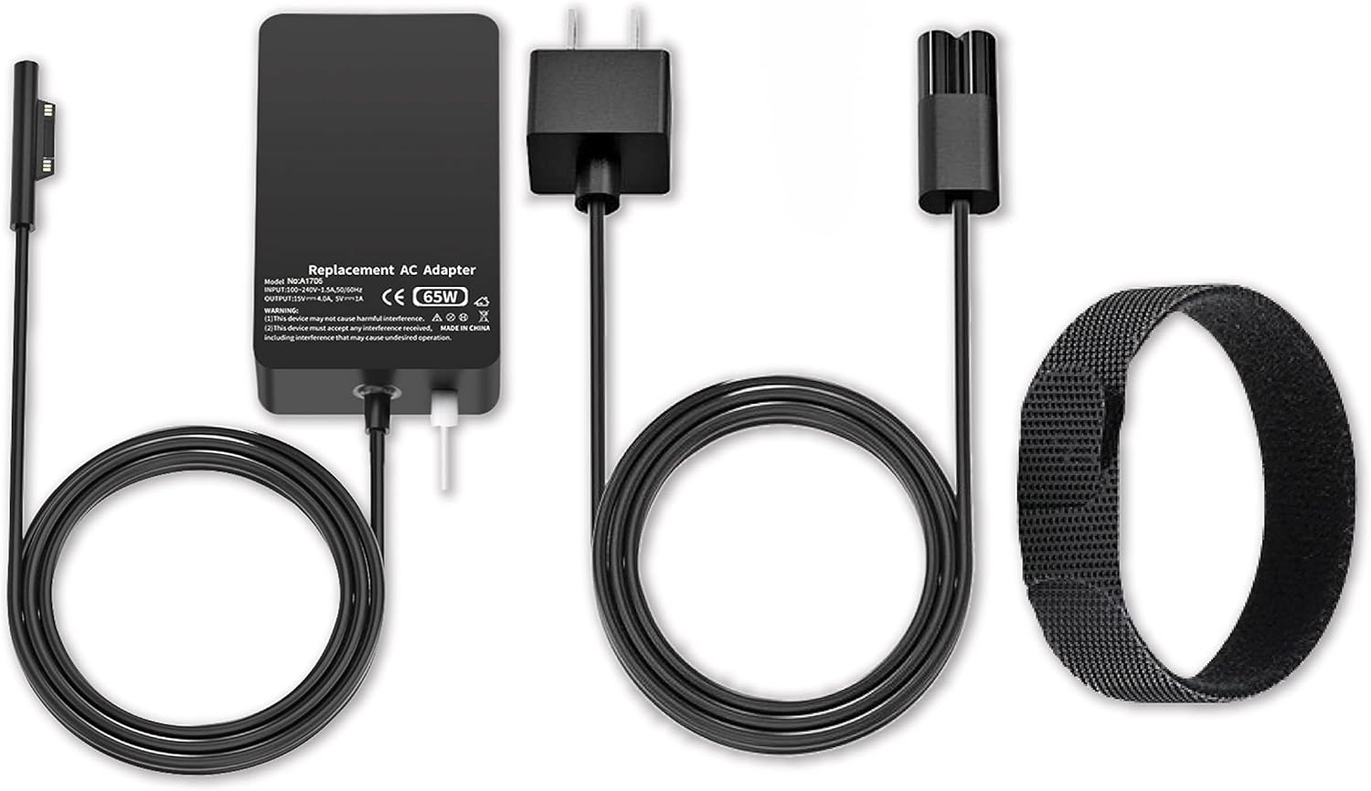Dual Output 65W Surface Pro Fast Charger Compatible with Surface Pro 9 8 3 7 7+ 6 5 4 3 X