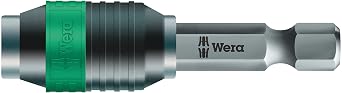 Wera - 5052502001 889/4/1 K Rapidaptor Universal Bit Holder for 1/4" Hex Drives, 2" Long