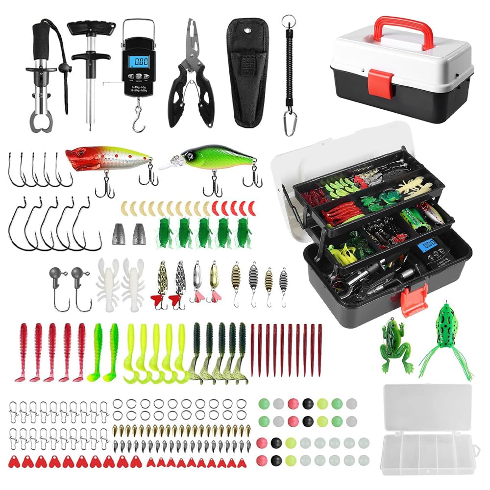 Kit di Attrezzatura da Pesca, Set di Attrezzatura da Pesca | Kit di ami da Pesca Scatola per Attrezzatura - Attrezzature per la Pesca Attrezzature e Attrezzature per la Pesca Versatili per