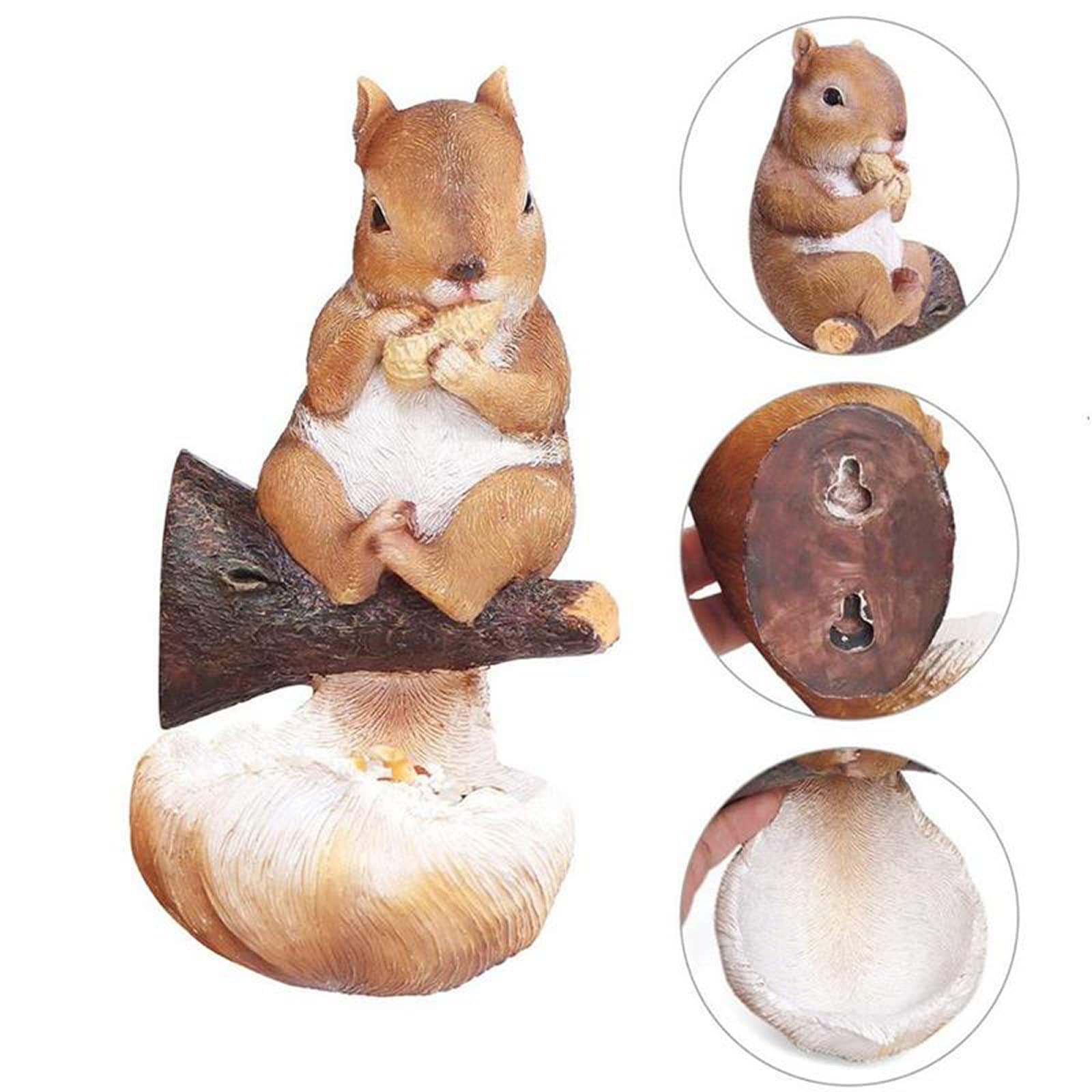 Mangiatoia per Uccelli con Scultura di Animali in Resina, Decorazione per abbracci dell'albero per Stazione di Cibo per Uccelli da Giardino all'aperto