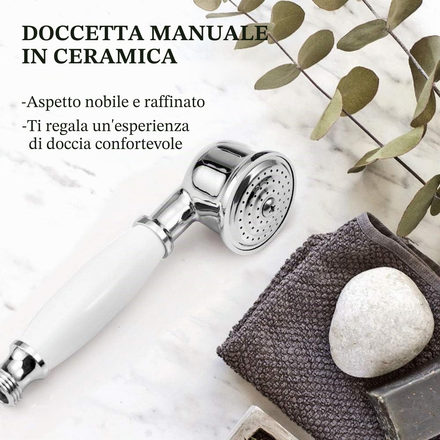 Wasserrhythm Rubinetti per vasca da bagno con attacco doccia vittoriano tradizionale telefono bagno vasca da bagno rubinetto di riempimento Deck Mounted Cross doppia maniglia doccia con maniglia