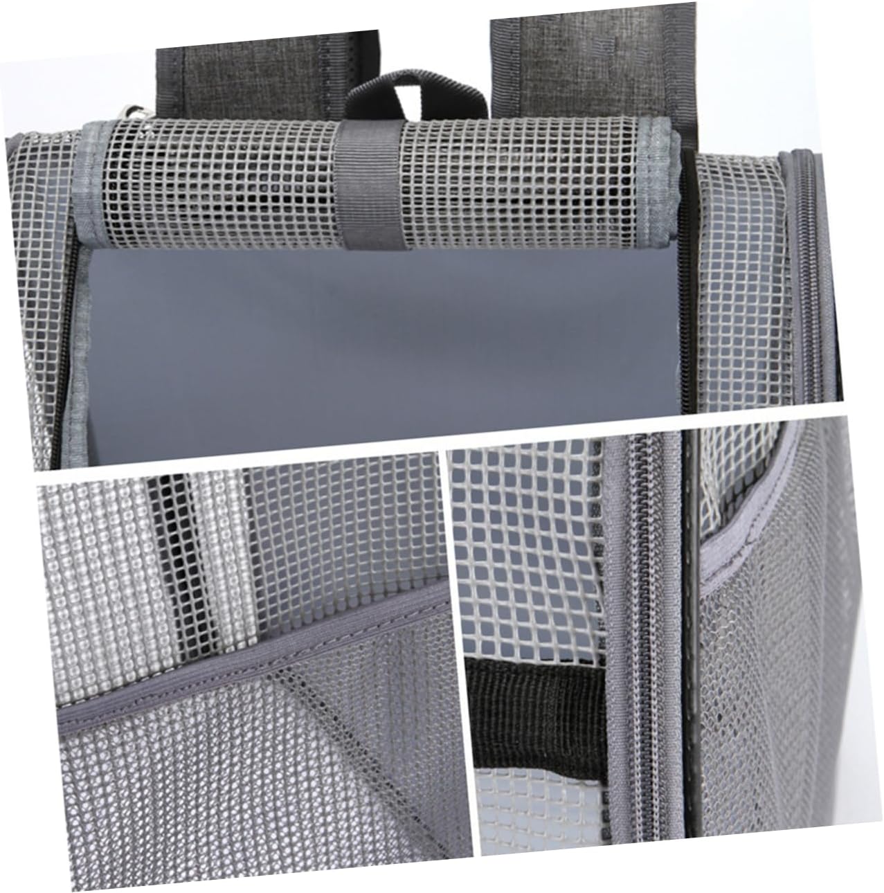 VICASKY 1Pc Breathable Mesh Pet Knapsack Portable Cat Dog Backpack Scratch Resistant Travel Bag for Pets Up to Comfortable Shaped Shoulder Strap Black