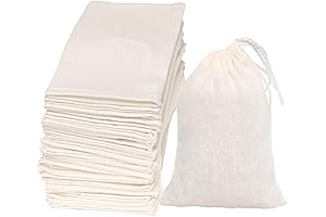 Limko Cotton Bags, Muslin Muslin, 4x6 inch (30 Pack)