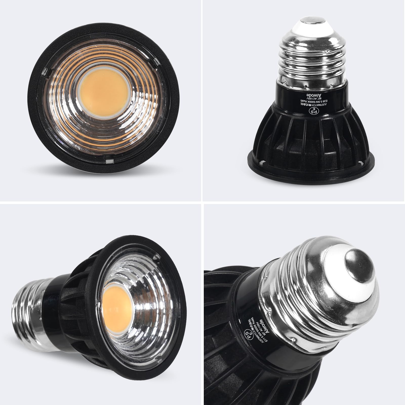 Amazon | Aiwode E26 LEDスポットライト LED電球 E26口金 5.5W(60W形