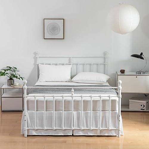 Miniatura 10 de Falda de cama tamaño Queen, falda de cama plisada con esquinas divididas, volantes de polvo a medida de 14 pulgadas, fácil ajuste, lavable a máquina