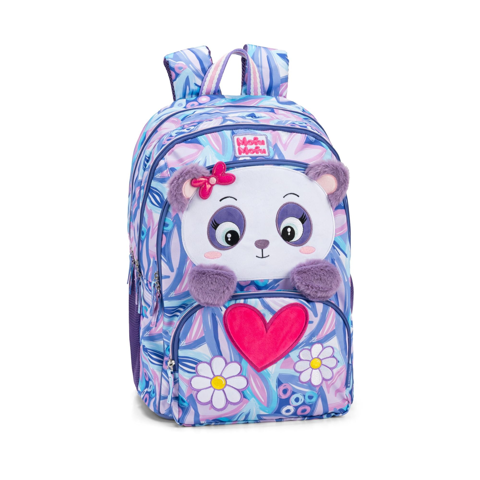 WWF - Zaino Scuola Ufficiale WWF, 2 Ampi Vani, 1 Tasca Frontale, 2 Tasche Laterali n Rete, Spallacci Imbottiti, Retro e Fondo Termoformati, Chiusure a Zip, 32x43Hx23cm
