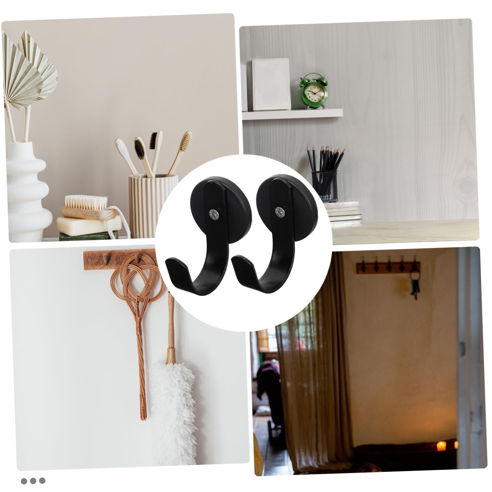Amosfun 2 Series Ganchos Magnéticos Multifuncionales Para Almacenamiento Pared De Perfectos Para Decoraciones Toallas Y Diseño Elegante Y De Instalar 2 Piezas*2