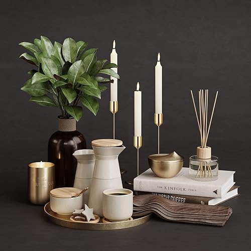 Miniatura 6 de Portavelas dorado, juego de 6 portavelas cónicos, de metal, para centros de mesa, bodas, cenas, fiestas