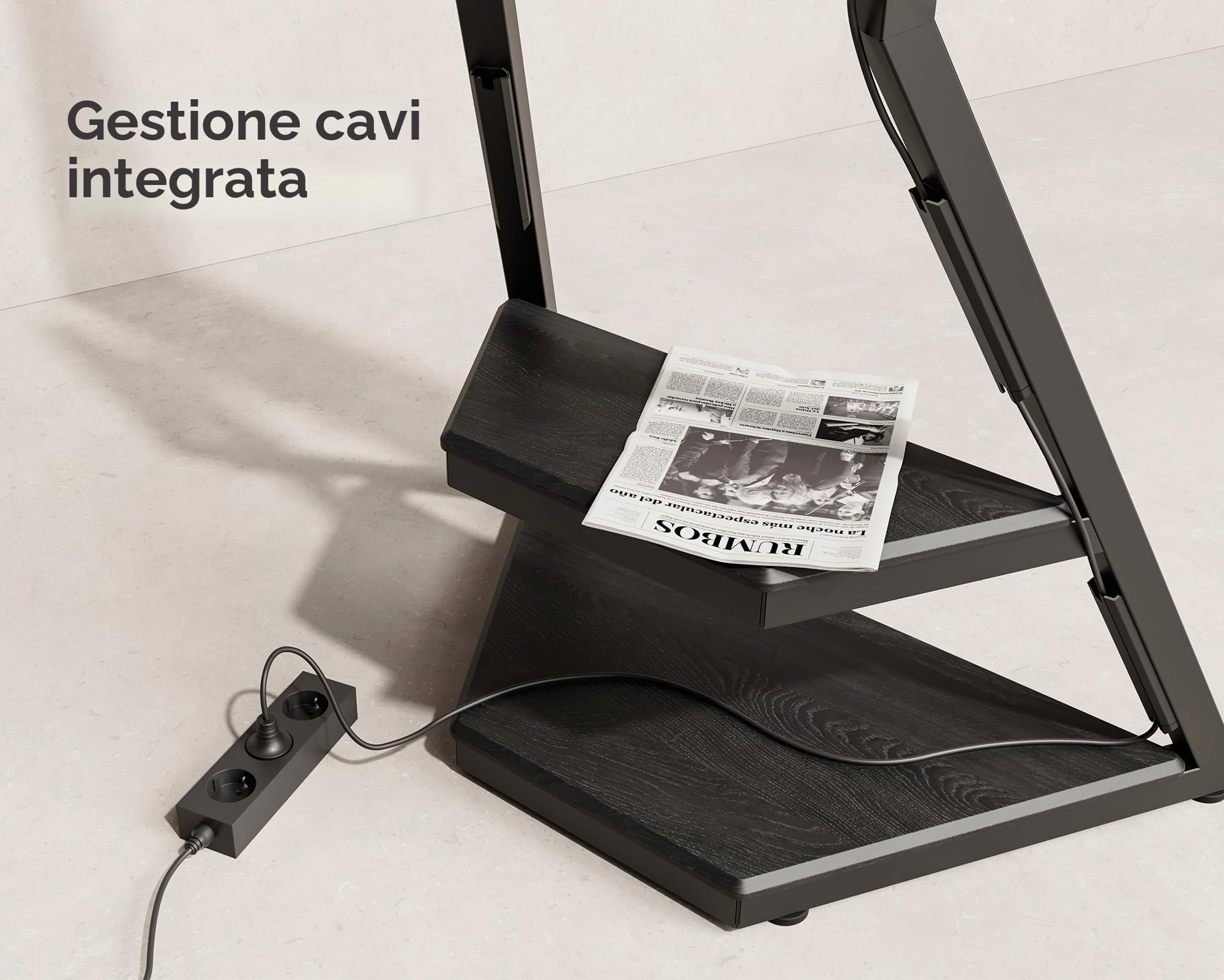 FITUEYES Serie EIFFEL Supporto TV Supporto artistico per schermo da 32-65 pollici Angolo regolabile ±15° Altezza regolabile 946-1076,5 mm Max. 40 kg per casa, salone, conferenza