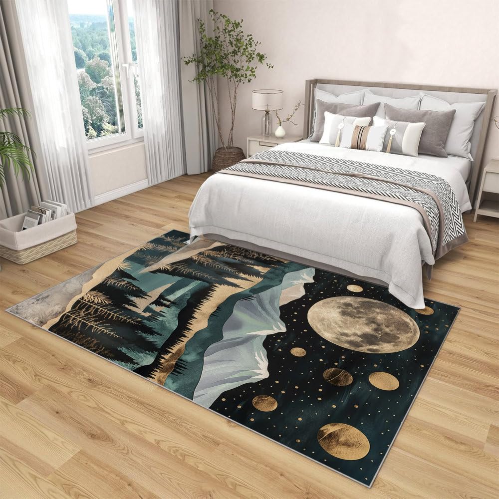 Tapis lavable vintage antidérapant pour entrée et salon