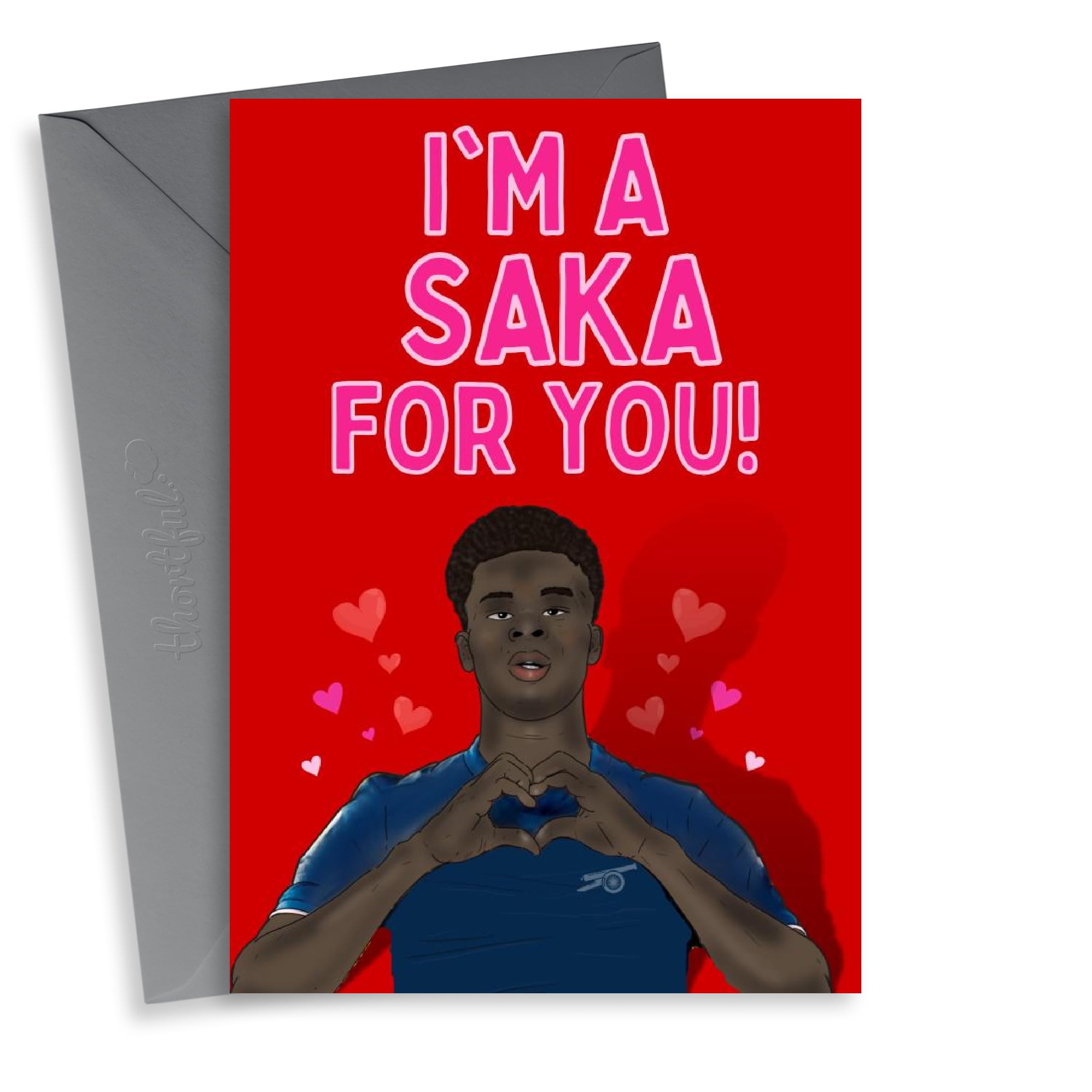Cute Anniversary/Valentines Day Card - I'm A Saka For You - Pun