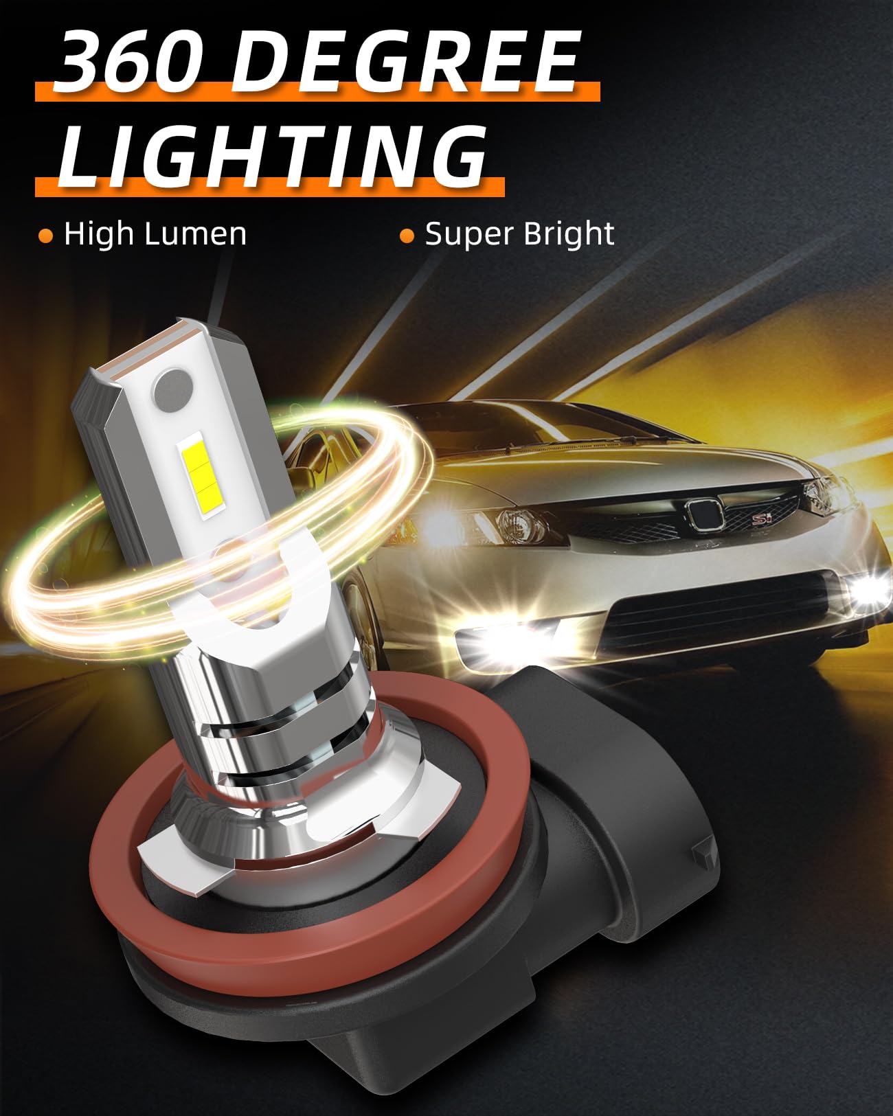 H11 LED Lampadina H8 H9 H16 CSP Auto LED Lampade Fendinebbia Diurne Luci Antinebbia Anteriori Bianco 12V 24V Set di 2