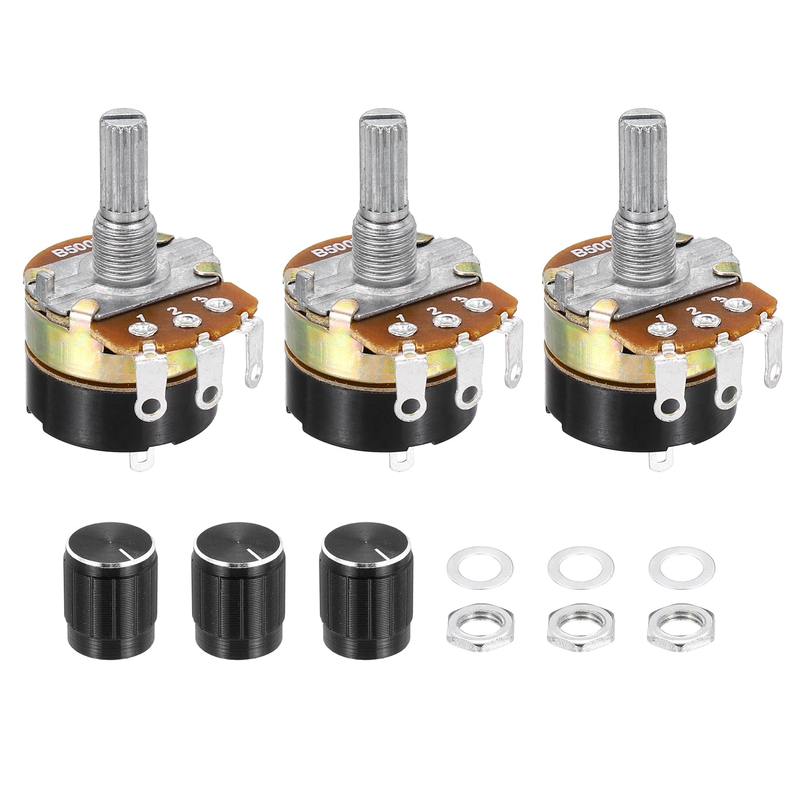 Produktbild von 500K Potentiometer – Linearer Drehregler Für Lautstärke, Dimmer & Co.