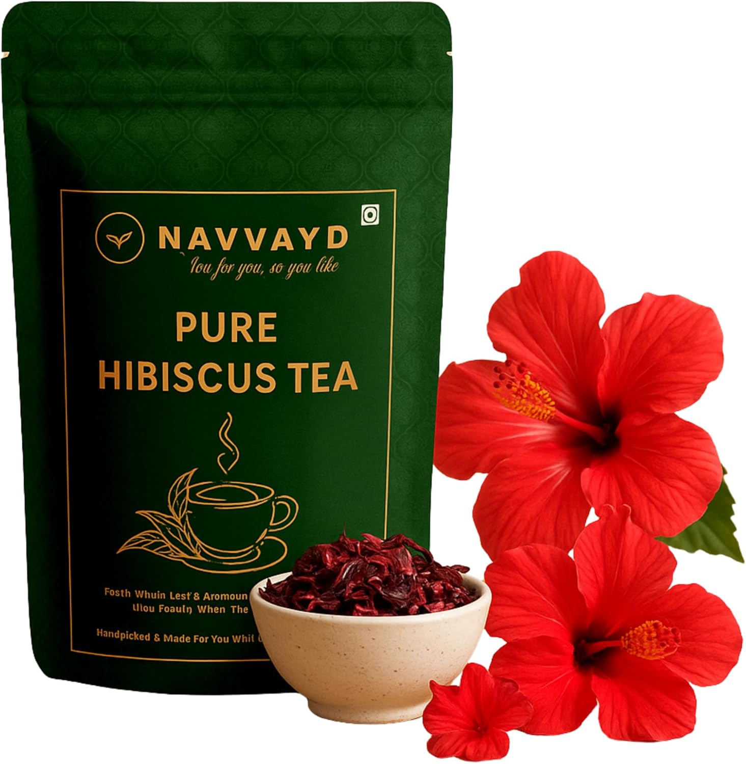Navvayd Pure Hibiscus Tea, Maintains Blood Sugar & Cholesterol Levels ...