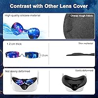 Vista 27 de VR Accessories for Oculus Quest 2, Silicone Face Cover/Controller Grip Cover/VR Shell Cover/Lens Cover/10PCS Disposable Eye Cover are Included in VR
