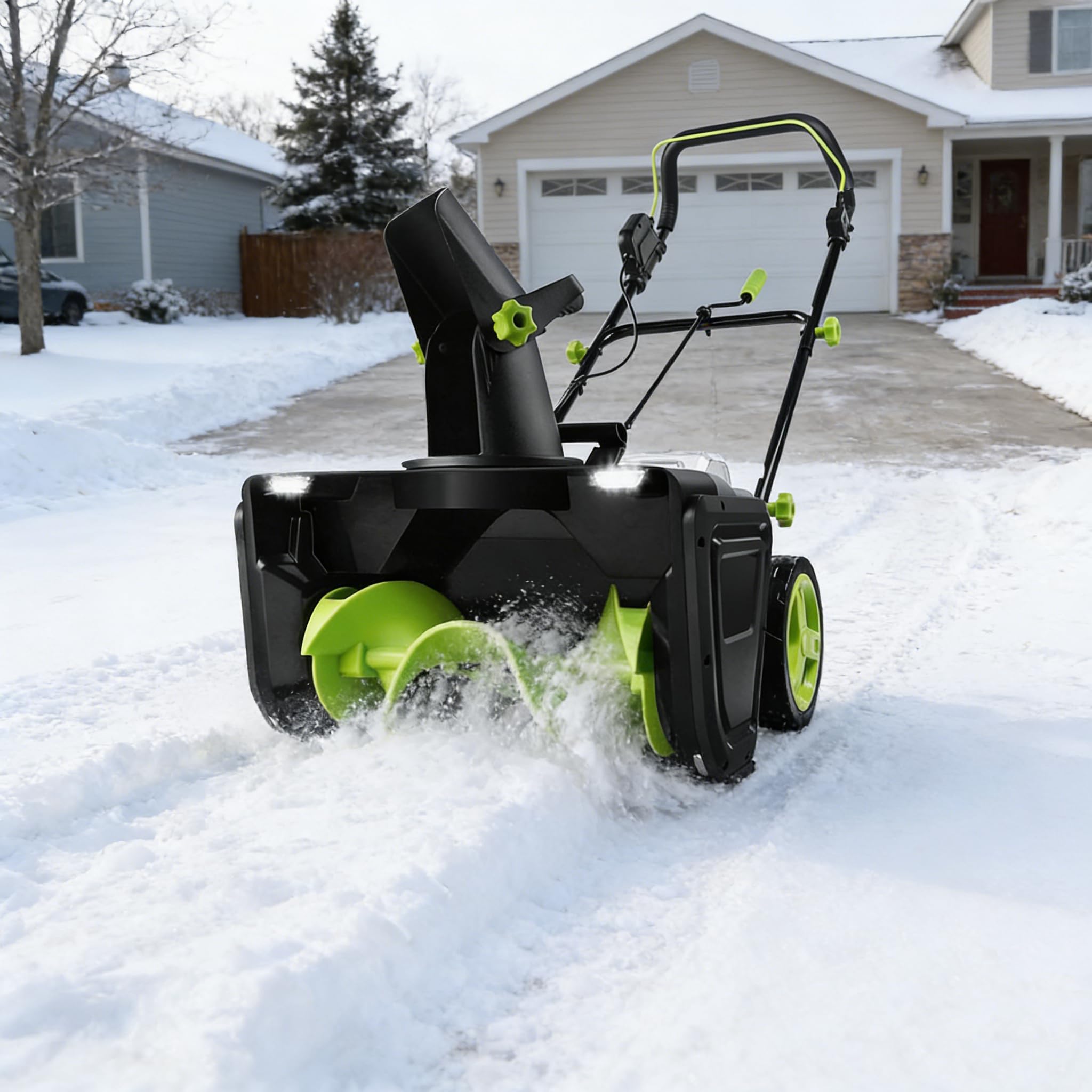 Souffleuse à neige sans fil 40V 4Ah puissante de 50,8 cm de large pour terrasse