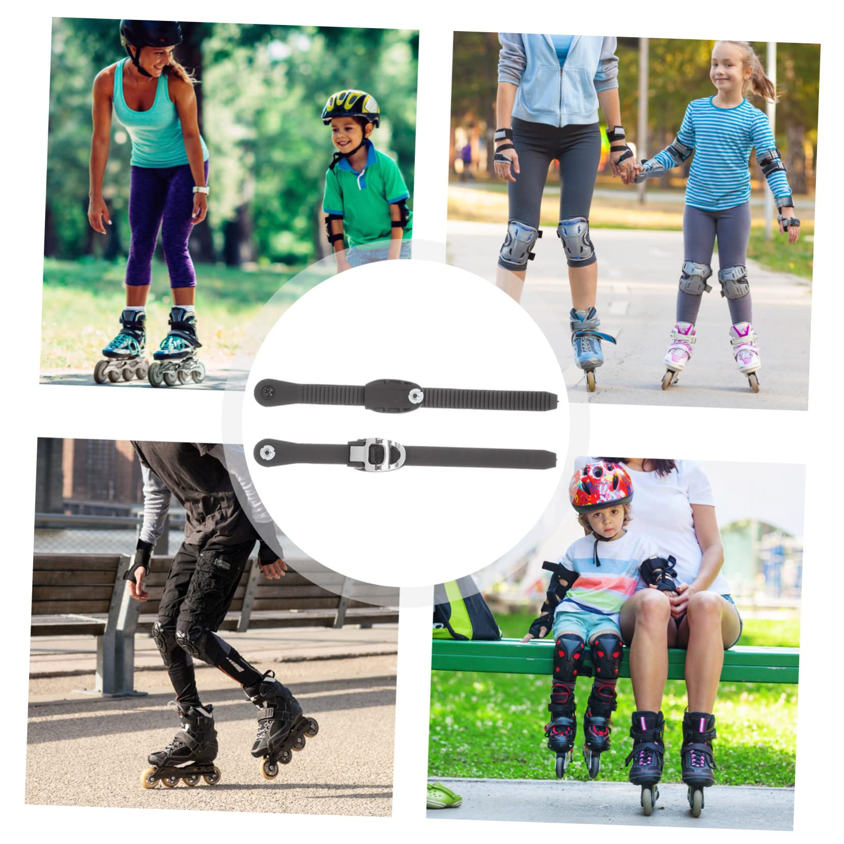 KOMBIUDA 8pcs Roller Skate Strap Buckle Strap for Roller Skates Easy to Install for Outdoor Sports