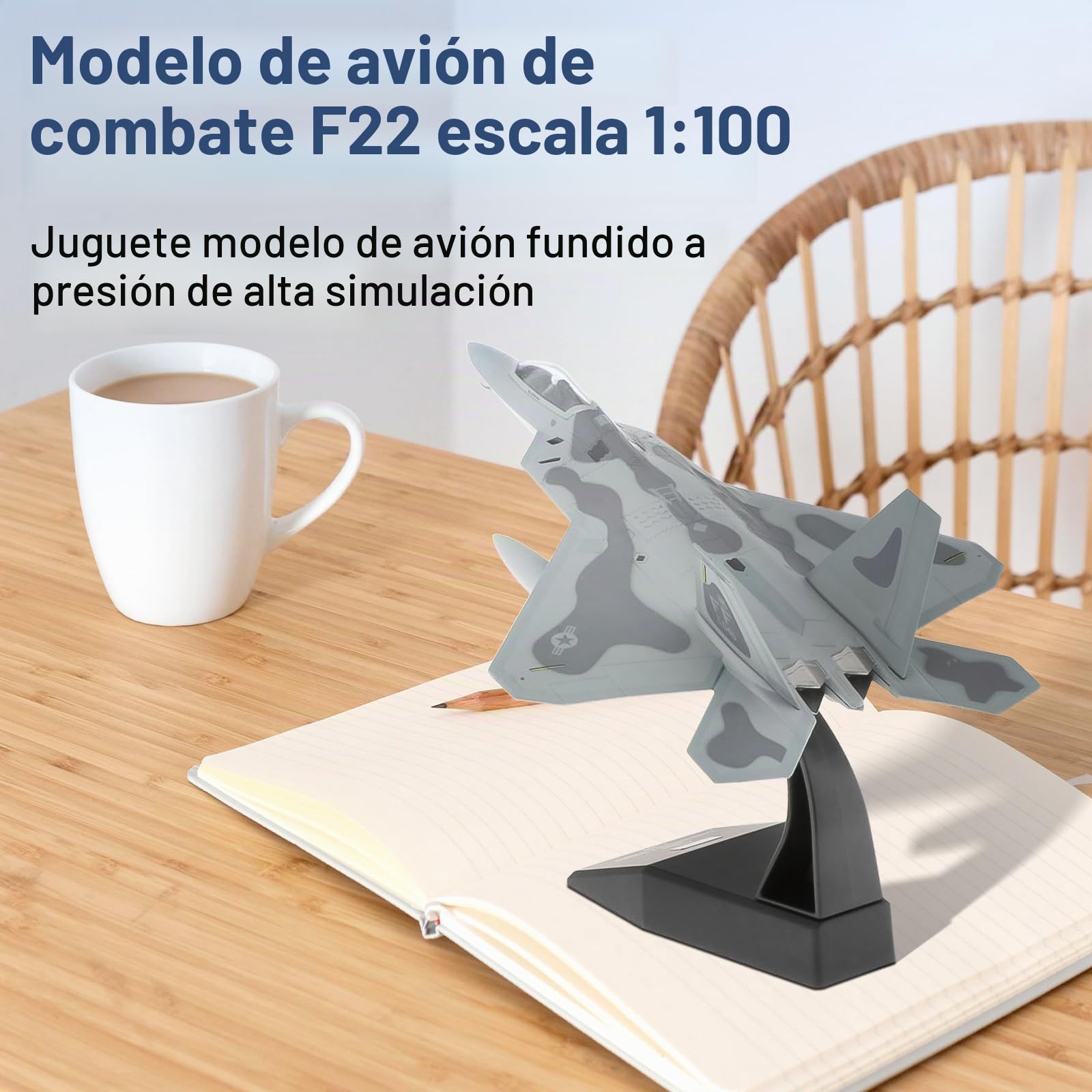 Colcolo 1/100 Aleación American F-22 Fighter Raptor Modelo de con Soporte de Metal
