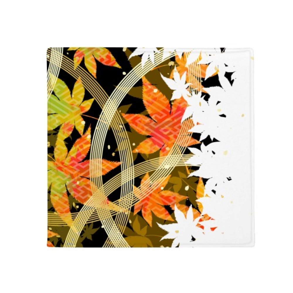 Tapis de sol géométrie feuille d'érable 60x60cm multicolore antidérapant pour animaux