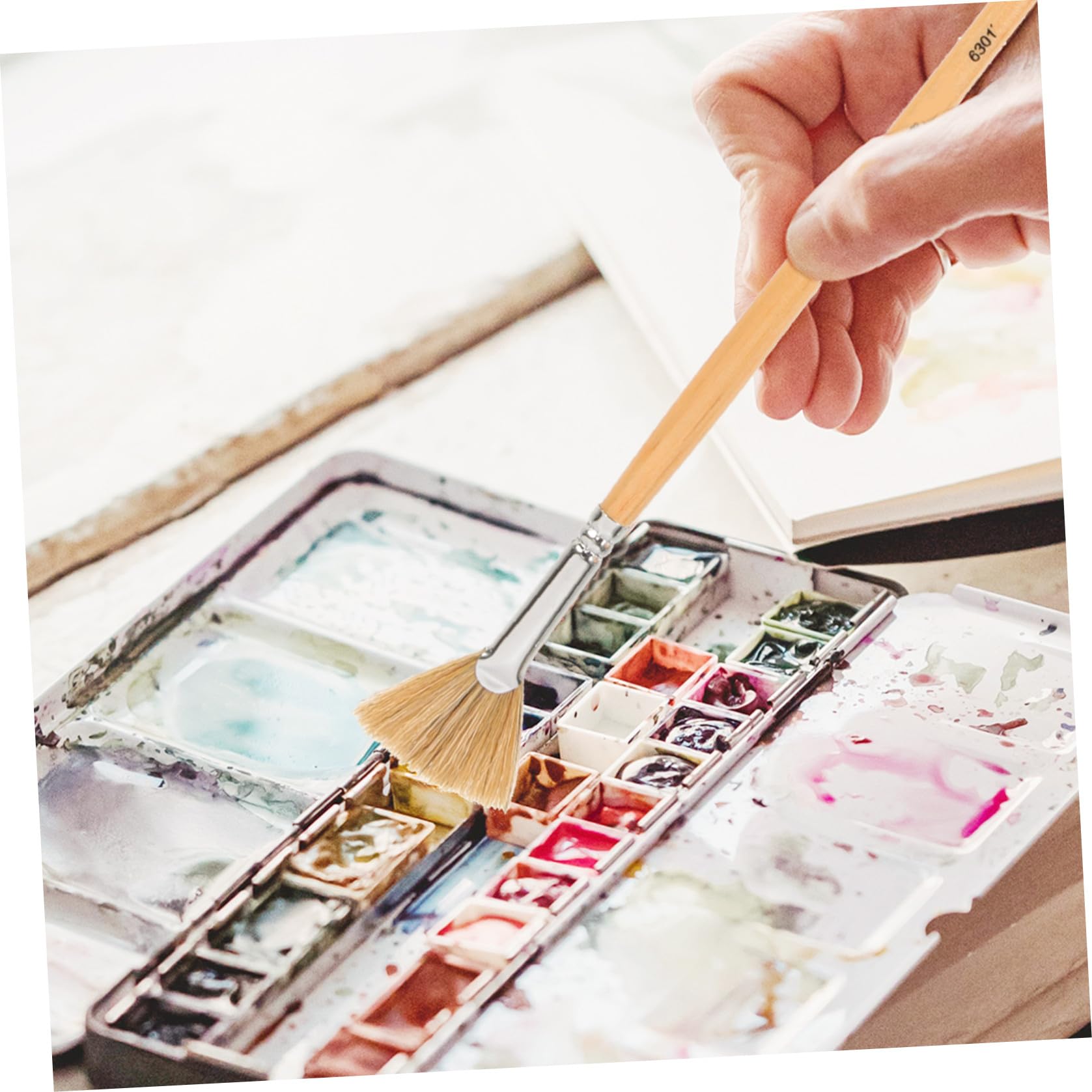 Operitacx 18stücke Teiliges Ergonomischer Pinsel Für Aquarell Und Ölfarben Verschleißfeste Malpinsel Mit Komfortablem Griff Für Stencil-projekte Verschiedenen Oberflächen