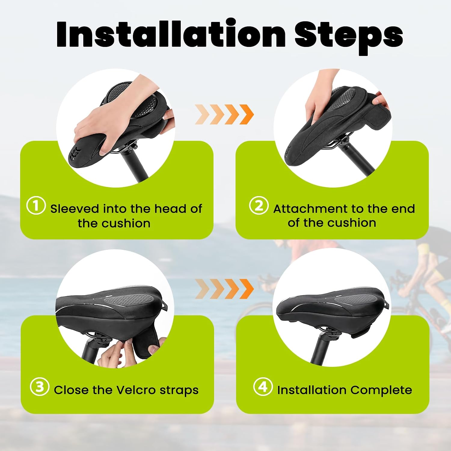 JUMPOW Bike Seat Cushion for Narrow Seats