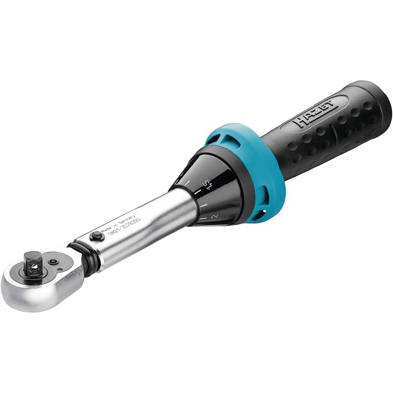 Chave de torque HAZET 5108-2CT para bicicletas, acionamento quadrado de 6,0 mm (1/4 pol.), 2–25 N·m, catraca reversível