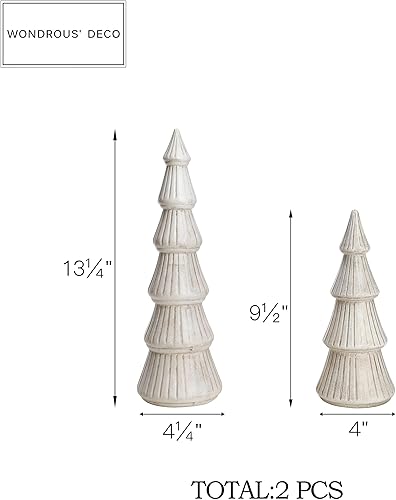 Miniatura 27 de WONDROUS' DECO Figura de árbol de Navidad de madera dorada, figuras de árbol decorativas para mesa, pequeñas figuras de árboles de Navidad dorados