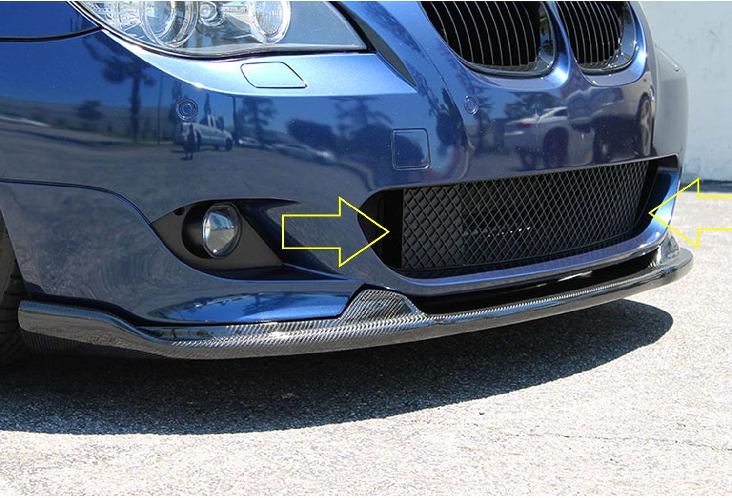 x xotic tech Front Bumper Lower Mesh Grille Cover Trims Compatible With BMW E60 E61 M Sport L+R 2004-2010