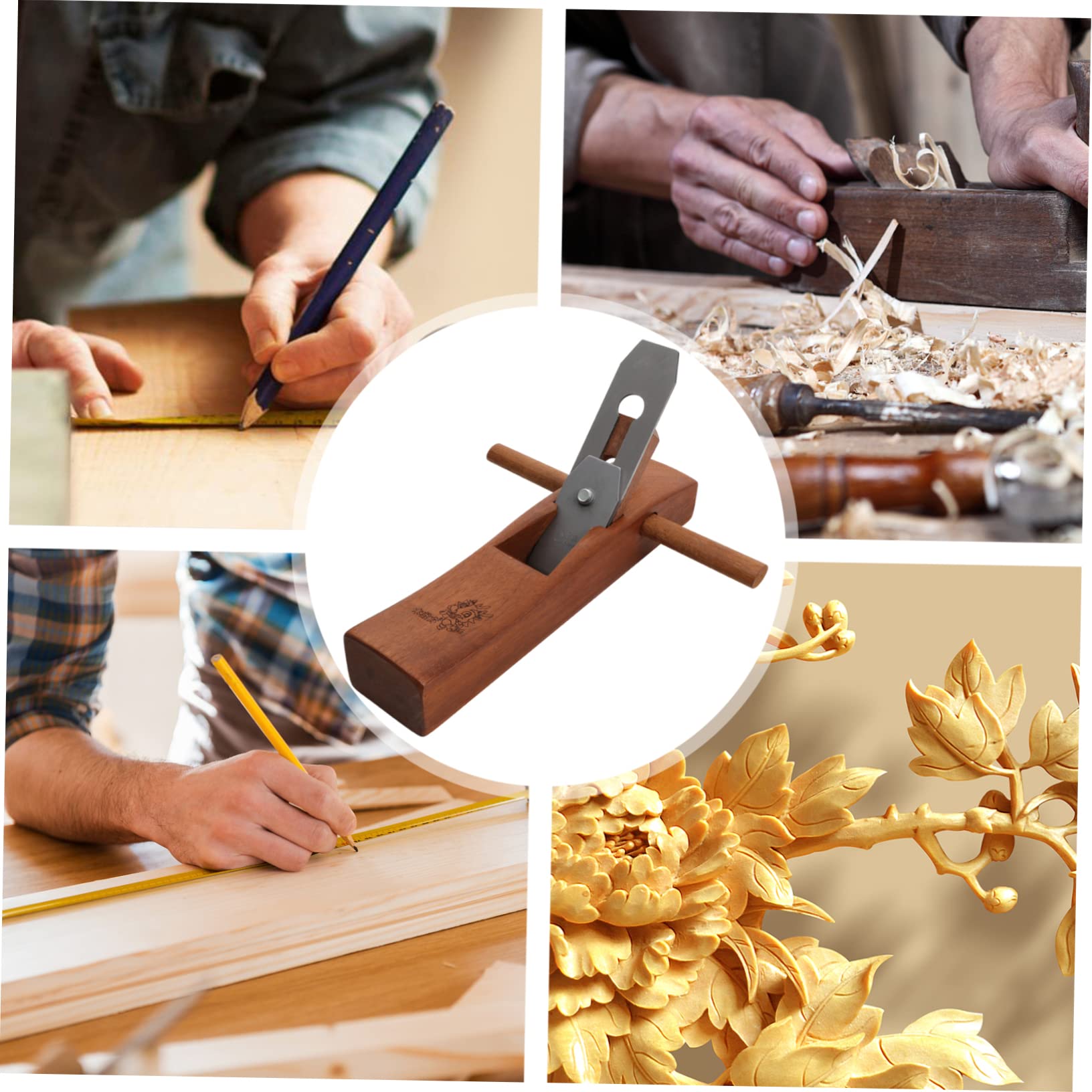 Pialletto Manuale per Legno, Mini Pialla da Falegnameria | Corpo in Legno e Metallo, Uso Semplice, per Lavorazione del Legno, Utensile per Carpentieri