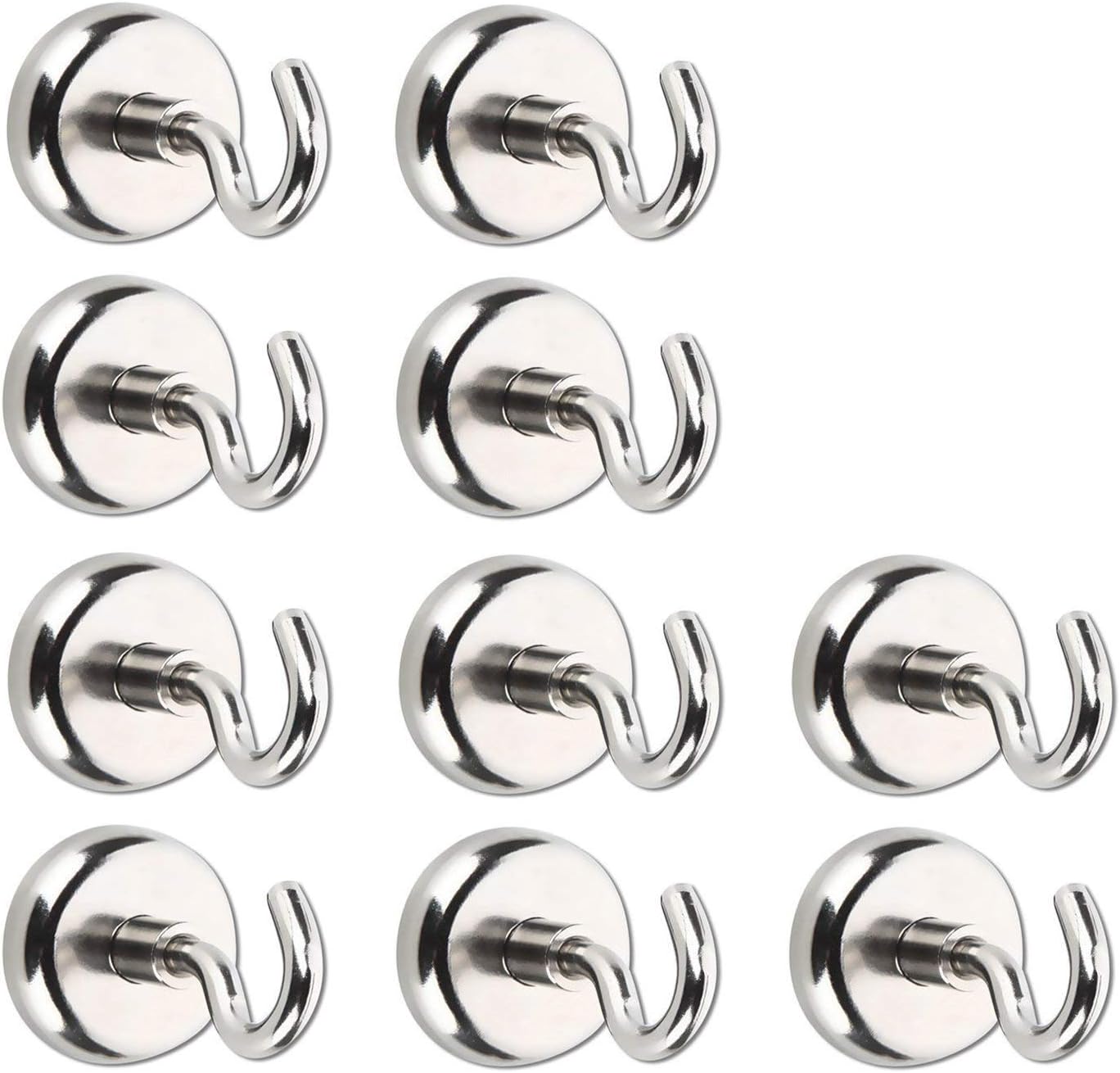 Pasway magnetic hooks, holders with load capacity of 5.5 kg super strong magnets 10x