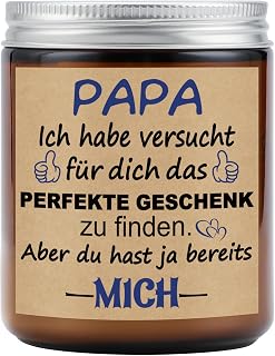 Papa Geschenk, Vatertag Geburtstag Weihnachten Duftkerzen Vater
