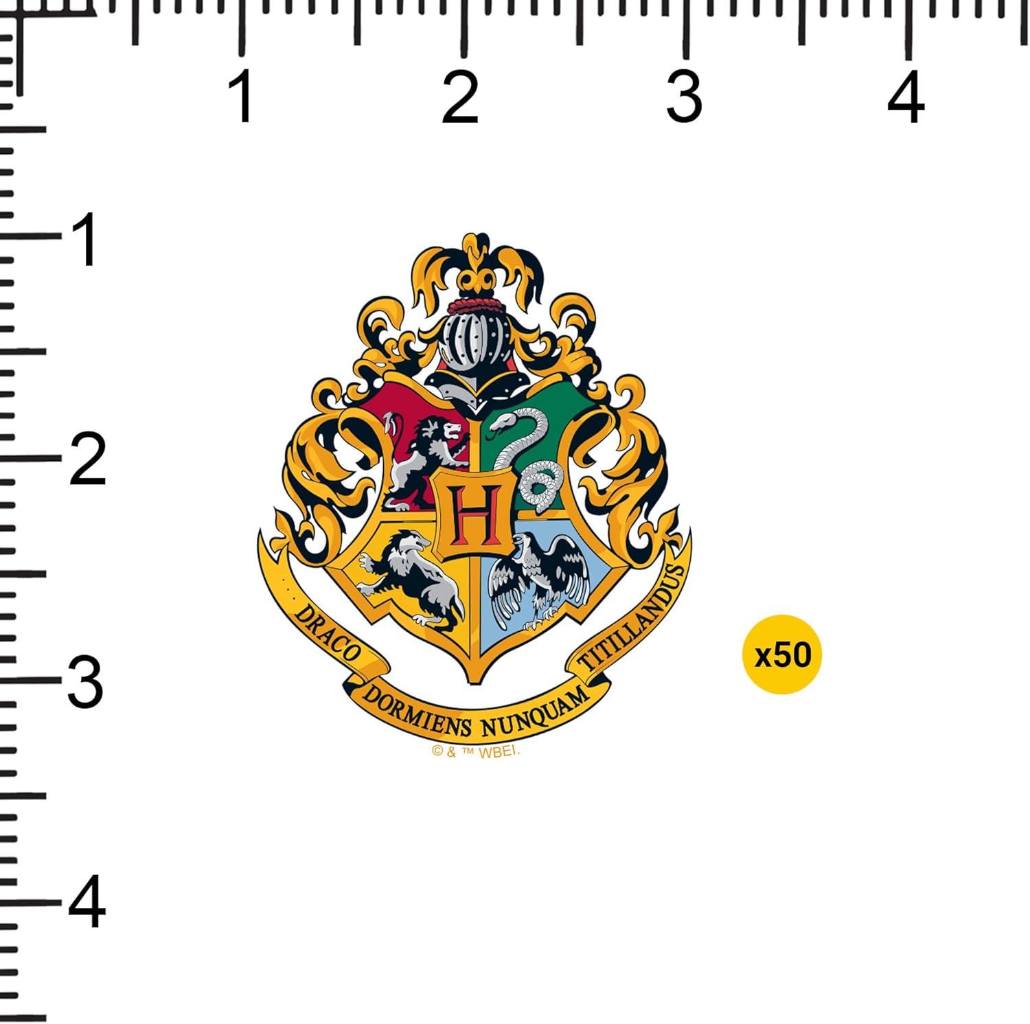 Harry Potter Hogwarts Crest Theme 50ct Vinyl Decals – Emblem & Four House Shield Designs for Laptop, Water Bottle, Scrapbooking, Tablet, Indoor & Outdoor - Image 2
